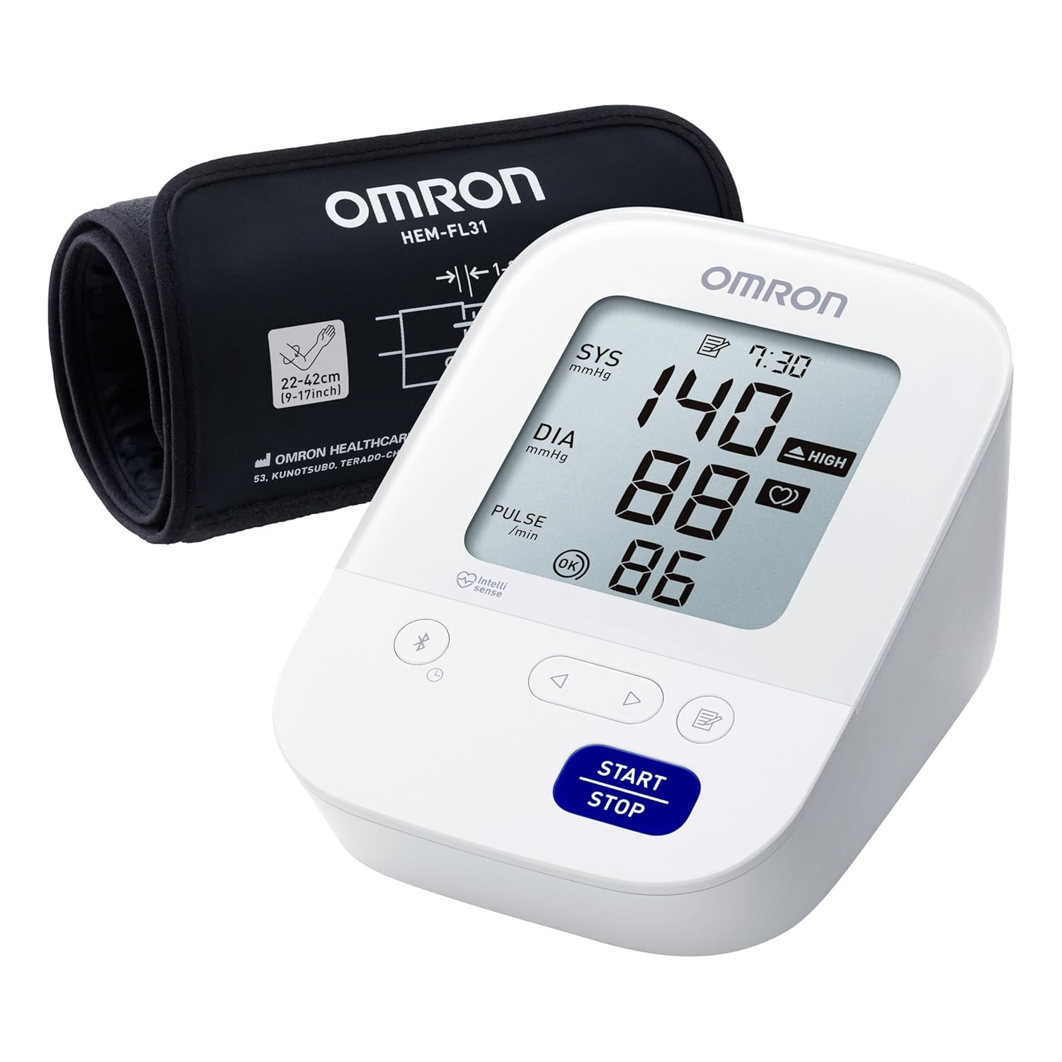 Omron HEM 7156T Digital Blood Pressure Monitor with 360° Intelli Wrap Cuff & Bluetooth – Accurate Automatic BP Machine