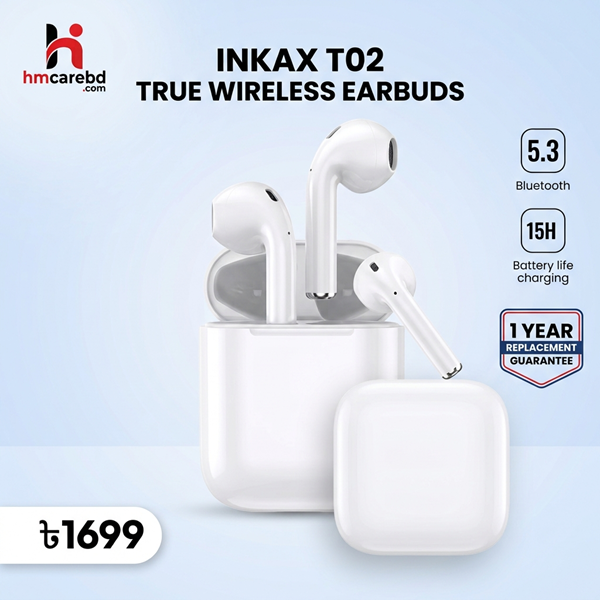 Inkax T02 Bluetooth Earbuds price in Bangladesh